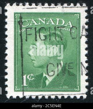 CANADA - CIRCA 1949: stamp printed by Canada, shows King George VI, circa 1949 Stock Photo