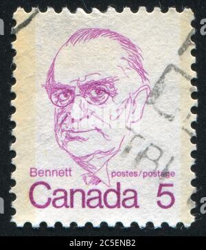 CANADA - CIRCA 1972: stamp printed by Canada, shows Richard Bedford Bennett, circa 1972 Stock Photo