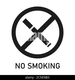 No smoking sign in trendy flat style isolated. Cigarette symbol icon. EPS 10. Stock Vector