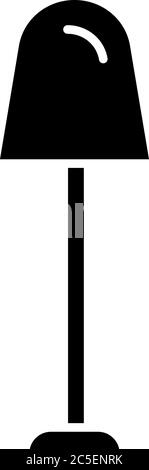 Lamp black glyph icon Stock Vector