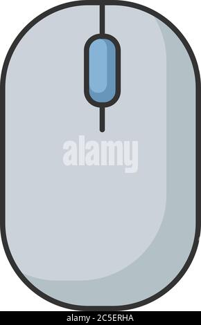 Computer mouse RGB color icon Stock Vector