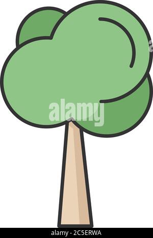 Tree RGB color icon Stock Vector