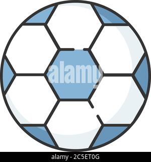 Soccer ball RGB color icon Stock Vector