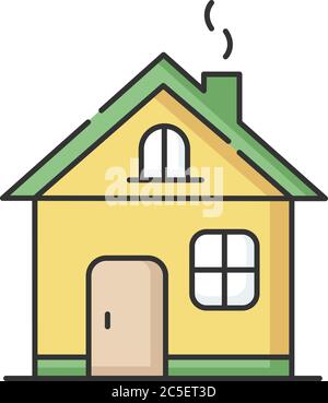 Home RGB color icon Stock Vector