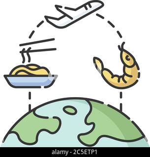 Food travel RGB color icon Stock Vector Image & Art - Alamy