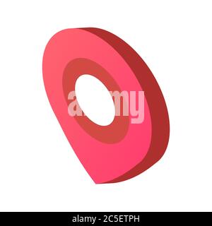 Isometric of Location icon on white background. Vector illustration in trendy flat style. ESP 10. Stock Vector