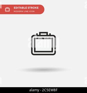 Suitcase Simple vector icon. Illustration symbol design template for web mobile UI element. Perfect color modern pictogram on editable stroke. Suitcase icons for your business project Stock Vector