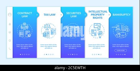 Attorney core competencies onboarding vector template Stock Vector