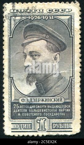 RUSSIA - CIRCA 1951: stamp printed by Russia, shows Dzerzhinski, circa 1951. Stock Photo
