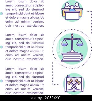 Jurisprudence study concept icon with text Stock Vector
