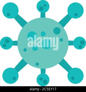 covid 19 coronavirus, virus outbreak disease pandemic vector illustration flat design icon Stock Vector