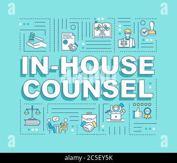 In house counsel word concepts banner Stock Vector