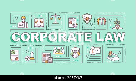 Corporate law word concepts banner Stock Vector