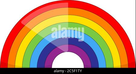 Rainbow arch icon multicolor lgbt pride symbol vector illustration Stock Vector