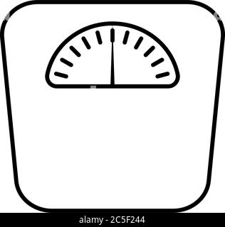 Weight scale icon black vector isolated on white background Stock Vector