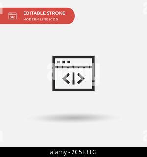 Programming Simple vector icon. Illustration symbol design template for web mobile UI element. Perfect color modern pictogram on editable stroke. Programming icons for your business project Stock Vector