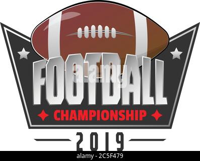 American Football Championship Symbol League Sport Tournament Stock Vector