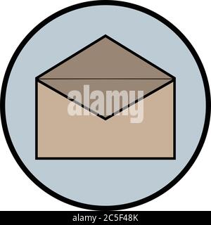 Open Envelope Icon Received Email Symbol Letter Post Vector Message Communication Sign Stock Vector