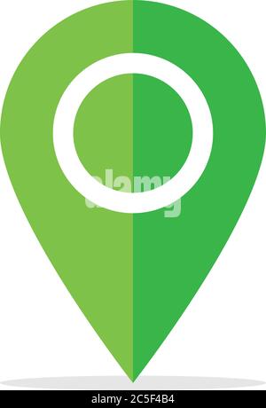Location Pin GPS Green Pointer Travel Button Marker Illustration Symbol Stock Vector