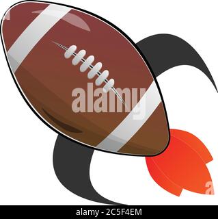 American Football Rocket Championship Symbol. Sport League Tournament Icon. Vector Illustration. Stock Vector