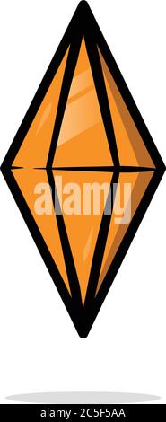 Shiny Diamond Icon Gemstone Luxury Vector Illustration Stock Vector