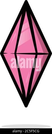 Shiny Diamond Icon Gemstone Luxury Vector Illustration Stock Vector
