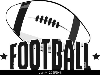 American Football Championship Ball Symbol League Sport Tournament Vector Illustration Stock Vector