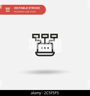 Local Network Simple vector icon. Illustration symbol design template for web mobile UI element. Perfect color modern pictogram on editable stroke. Local Network icons for your business project Stock Vector