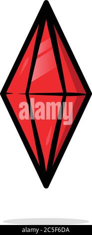 Shiny Diamond Icon Gemstone Luxury Vector Illustration Stock Vector