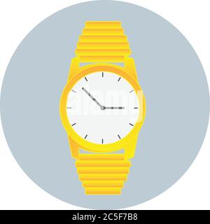 Business man gold watch icon wealthy symbol vector illustration Stock Vector