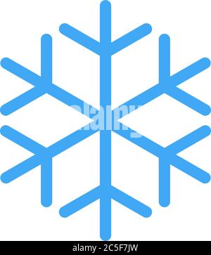 Snowflake icon blue color cold weather sign vector illustration Stock Vector