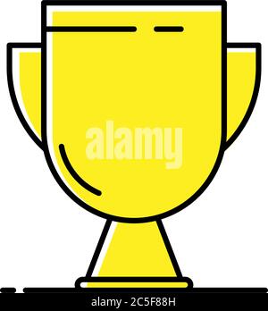 Trophy cup gold champion award isolated icon isolated vector illustration design winner podium award Stock Vector