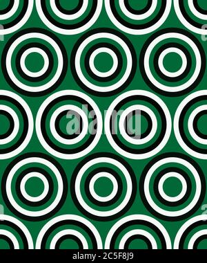 Geometrical seamless ring pattern background - black and white abstract ...