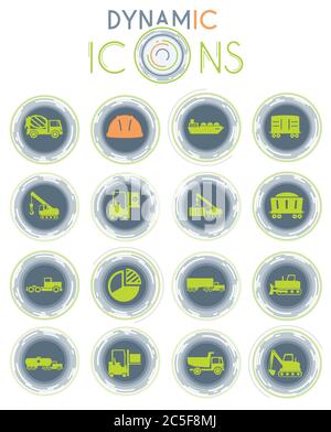 Industrial dynamic icons Stock Vector