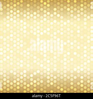Pattern with mixed small spots on golden color. Seamless vector background Stock Vector