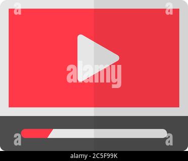 Media stream play button icon isolated vector illustration multimedia movie and audio symbol for mobile app or web UI Stock Vector