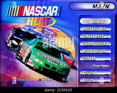 Nascar Heat - Sony Playstation 1 PS1 PSX - Editorial use only Stock Photo