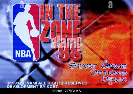 NBA In The Zone '98 - Sony Playstation 1 PS1 PSX - Editorial use only Stock Photo