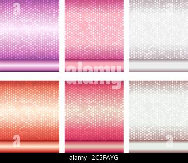 Set of luxury metallic backgrounds. For party posters, discount, credit, gift cards or other design. Stock Vector