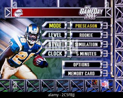 NFL GameDay 2001 (Sony PlayStation 2, PS2, 2000) Video Game