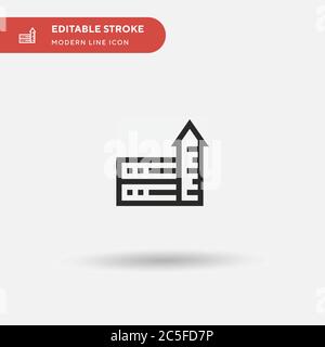 Server Simple vector icon. Illustration symbol design template for web mobile UI element. Perfect color modern pictogram on editable stroke. Server icons for your business project Stock Vector