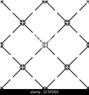 Exit full screen pattern linear style. Stock vector illustration isolated on white background. Stock Vector