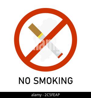 Smoking area sign in trendy flat style isolated. Cigarette symbol icon. EPS 10. Stock Vector