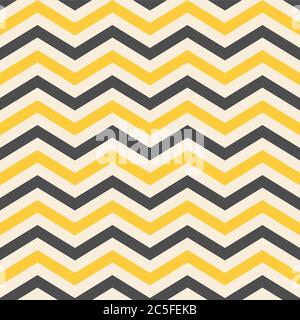 Fashion zigzag pattern in yellow colors, seamless vector background Stock Vector