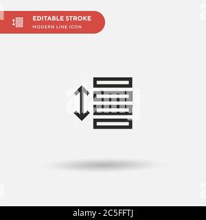 Line Spacing Simple vector icon. Illustration symbol design template for web mobile UI element. Perfect color modern pictogram on editable stroke. Line Spacing icons for your business project Stock Vector
