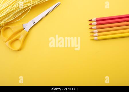 Office supplies. Background for subjects related to school, graphics and drawing Stock Photo