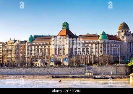 Danubius Hotel Gellért with famous thermal baths inside, Budapest, Hungary Stock Photo