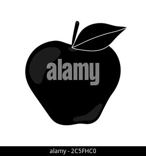 Tasty apple icon in trendy flat style isolated. Vector Stock Vector