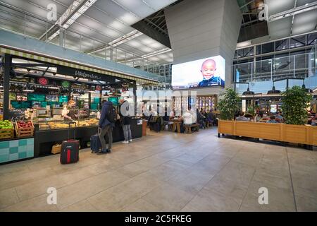 MUNICH, GERMANY - CIRCA JANUARY, 2020: interior shot of Munich Airport. Stock Photo