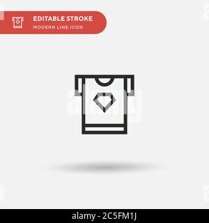 Tshirt Simple vector icon. Illustration symbol design template for web mobile UI element. Perfect color modern pictogram on editable stroke. Tshirt icons for your business project Stock Vector